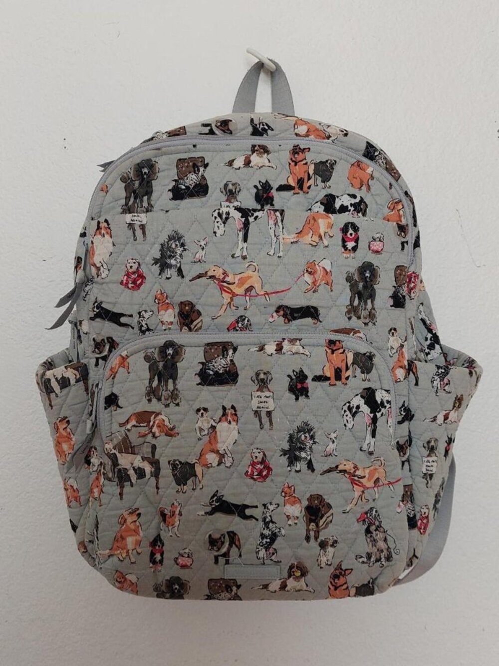 Vera Bradley dog show best in show backpack cotton gray cute kawaii back to scho